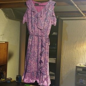 Pink off the shoulder dress